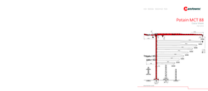 Кулокран - тролейна стрела - горно въртене Potain MCT 88-5 t