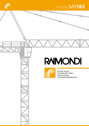 Кулокран - тролейна стрела - горно въртене Raimondi MR 183-A