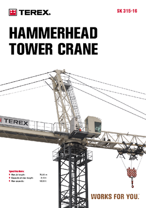 Кулокран - тролейна стрела - горно въртене Terex Peiner SK 315-E-Ts 211.1