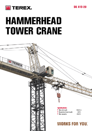 Кулокран - тролейна стрела - горно въртене Terex Peiner SK 415-F-Ts 212.1