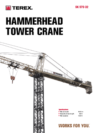 Кулокран - тролейна стрела - горно въртене Terex Peiner SK 575-E-Ts 213.1