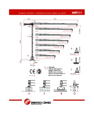 Кулокран - тролейна стрела - горно въртене Raimondi MRT 111