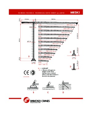 Кулокран - тролейна стрела - горно въртене Raimondi MRT 243