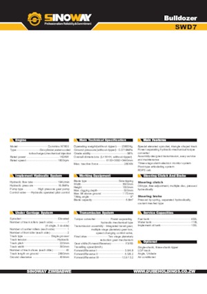 Верижен булдозер Sinoway SWD7