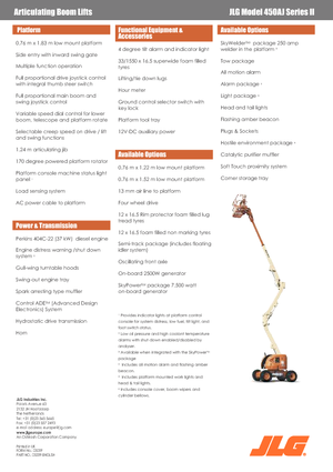 Колесни повдигачи с подвижна стрела JLG 450 AJ Serie II