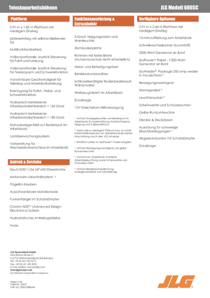Пълзящи телескопични подемници JLG 600SC