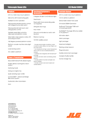 Пълзящи телескопични подемници JLG 600SC