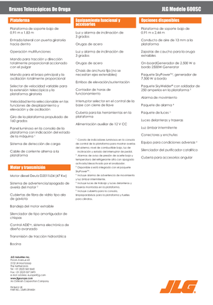 Пълзящи телескопични подемници JLG 600SC