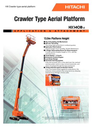 Пълзящи телескопични подемници Hitachi HX 140 B