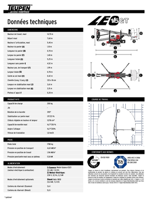 Пълзящи повдигачи с подвижна стрела TEUPEN LEO15GT
