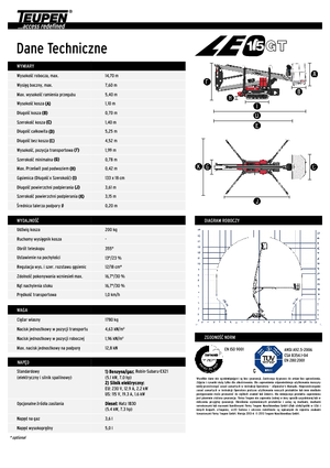 Пълзящи повдигачи с подвижна стрела TEUPEN LEO15GT