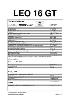 Пълзящи повдигачи с подвижна стрела TEUPEN Leo 16 GT