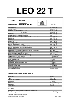 Пълзящи телескопични подемници TEUPEN Leo 22 T