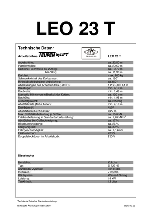 Пълзящи телескопични подемници TEUPEN Leo 23 T
