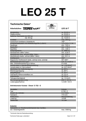 Пълзящи телескопични подемници TEUPEN Leo 25 T