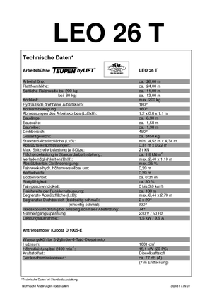 Пълзящи телескопични подемници TEUPEN Leo 26 T