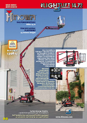 Пълзящи повдигачи с подвижна стрела Hinowa Lightlift 14.72 IIIS
