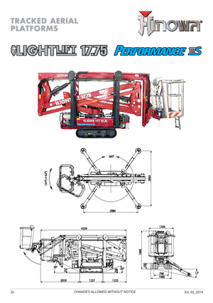 Пълзящи повдигачи с подвижна стрела Hinowa Lightlift 17.75 Performance IIIS MK3