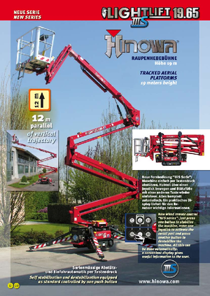 Пълзящи повдигачи с подвижна стрела Hinowa Lightlift 19.65 IIIS