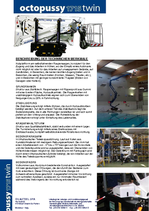 Пълзящи повдигачи с подвижна стрела Oil & Steel Octopussy 1715 Twin