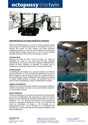 Пълзящи повдигачи с подвижна стрела Oil & Steel Octopussy 1715 Twin