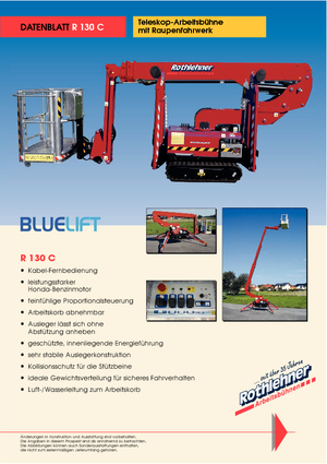 Пълзящи телескопични подемници Bluelift - Rothlehner R 130 C