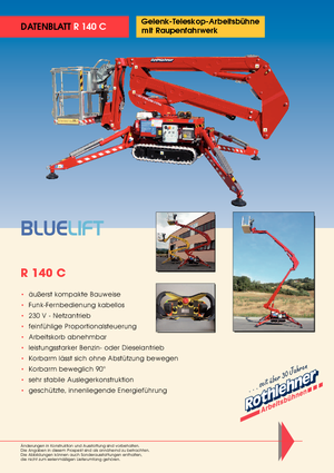 Пълзящи телескопични подемници Bluelift - Rothlehner R 140 C