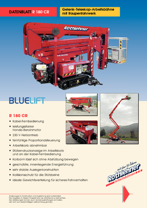 Пълзящи телескопични подемници Bluelift - Rothlehner R 180 CR