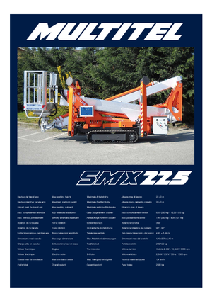 Пълзящи повдигачи с подвижна стрела Multitel SMX 225