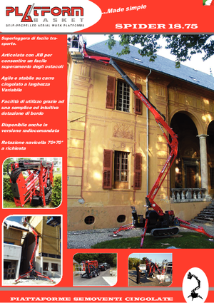 Пълзящи повдигачи с подвижна стрела Basket Spider 18.75