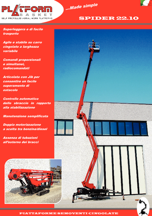 Пълзящи повдигачи с подвижна стрела Basket Spider 22.10