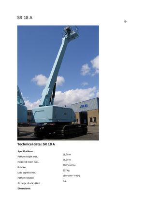 Пълзящи телескопични подемници Aichi SR18A