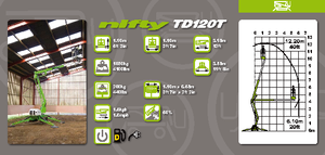 Пълзящи повдигачи с подвижна стрела Niftylift TD 120 T