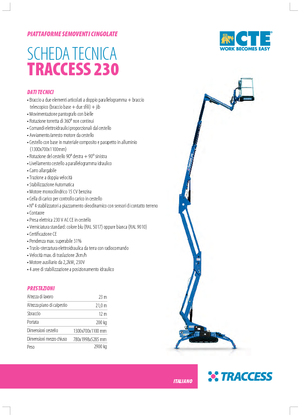 Пълзящи повдигачи с подвижна стрела CTE Traccess 230