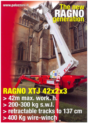Пълзящи повдигачи с подвижна стрела Palazzani XTJ 42 R