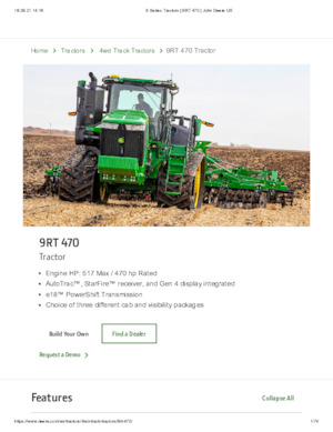 Верижни трактори John Deere 9RT 470