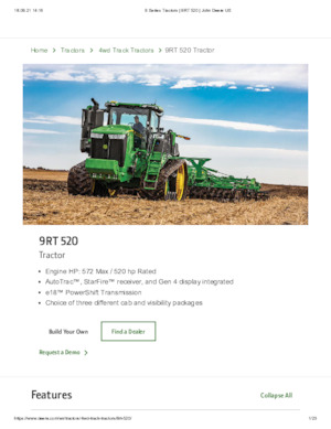 Верижни трактори John Deere 9RT 520