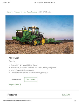 Верижни трактори John Deere 9RT 570