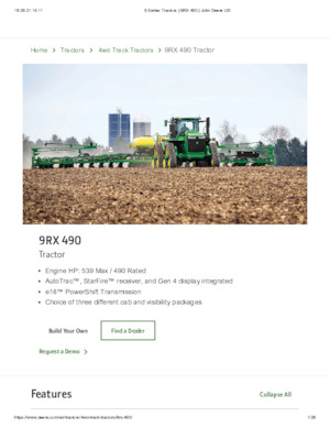 Верижни трактори John Deere 9RX 490