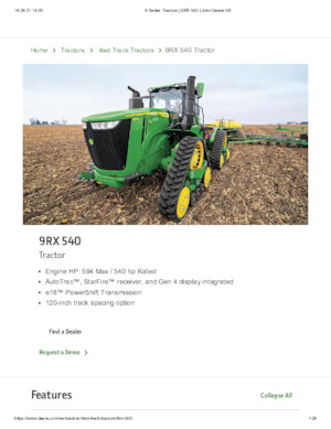 Верижни трактори John Deere 9RX 540