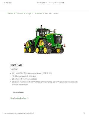Верижни трактори John Deere 9RX 640