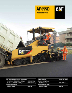 Верижни машини за асфалт Caterpillar AP655D