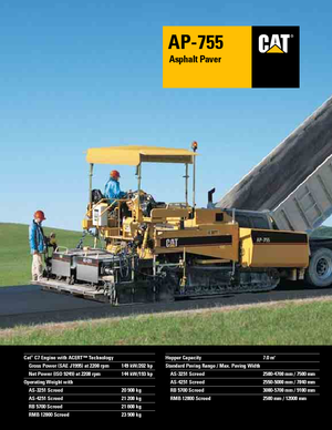 Верижни машини за асфалт Caterpillar AP755