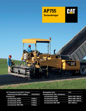 Верижни машини за асфалт Caterpillar AP755