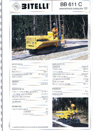 Верижни машини за асфалт Bitelli BB 611 C-RB 160