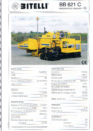 Верижни машини за асфалт Bitelli BB 621 C-RB 260