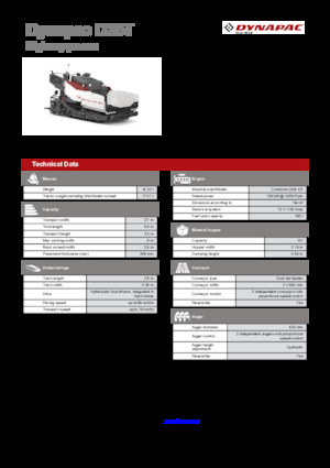 Верижни машини за асфалт Dynapac D25T