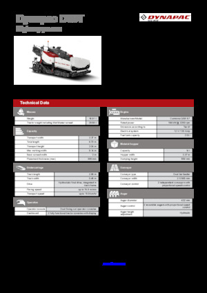 Верижни машини за асфалт Dynapac D30T