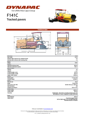 Верижни машини за асфалт Dynapac F 141 C