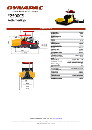 Верижни машини за асфалт Dynapac F 2500 CS